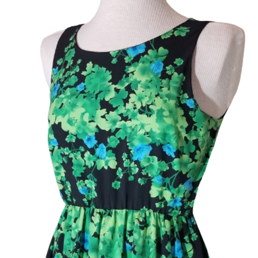 ECI New York Dress Floral Green Size 2X - Picture 6 of 13